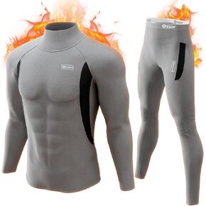 romision Thermal Underwear for Men Long Johns Fleece Lined Hunting Gear Bottom Top Set Base Layer for Cold Weather XS-4XL