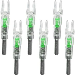 S Lighted Nocks for Arrows with .244 Light up Knocks Turn on Automatically When Shoot 6-Pack