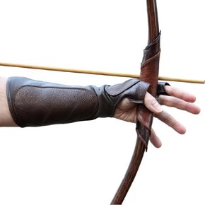 Leather Archery Arm Guard, Protective Gear for Archers, Adjustable Fit, Comfortable Design, Ideal for Target Practice and Competitions