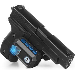 ONNAIS Defender SE Biometric Trigger Lock for Handguns, Rifles and Shotguns, Fingerprint Gun Trigger Lock with Keys, Keypad, Quick Release Gun Lock for Home, Travel, Car