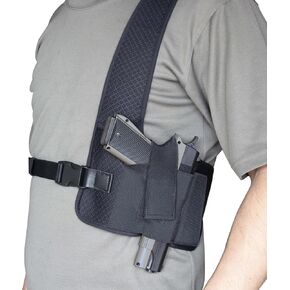 Universal Shoulder Holster，Chest Holster,Concealed Shoulder Holster for Men,Fits 1911,M&P Shield 9mm, Glock 19,Sig P365,S&W Bodyguard and More（Right Hand）