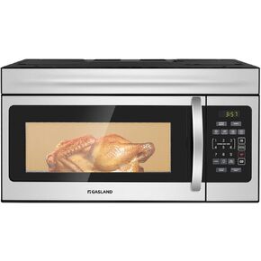 GASLAND 1.6 Cu.Ft. Over the Range Microwave Oven, 30 Inch 1000 W Microwave Over the Range, OTR1603S 300 CFM Over Range Microwave with Exhaust Fan and Light, Stainless Steel Over the Stove Microwave