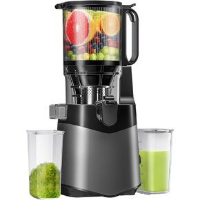 Cold Press Juicer,5.8" Extra Large Feed Chute Fit Whole Fruits & Vegetables,350W Slow Masticating Juicer Machines,Easy to Clean,High Juice Yield