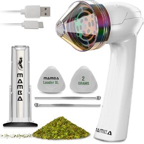 Mamba Loader XL 2g Green USB Electric Herb Grinder. Small Portable Metal Herbal Grinder Machine & Spice Mill for the Kitchen