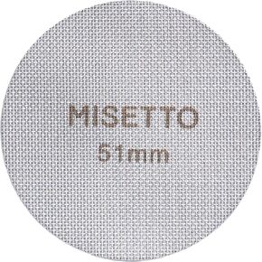 51mm Espresso Puck Screen, 100μm 1.7mm Thickness, MISETTO S/S Stainless Steel Reusable Professional Barista Portafilter Coffee Filter Mesh Plate for Espresso Portafilter Filter Basket(51mm)