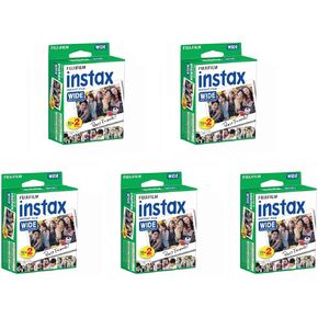 Fujifilm Instax Wide Instant Films for Fuji Instax Wide 210 200 100 300, Pack of 5