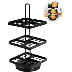 3-Tier 12 Flavor Storage Holder Compatible With Ninja Thirsti,Turntable 360 Thirsti Flavored Water Drops Organizer,Flavor Pod Holder Compatible With Ninja Thirsties Drink System
