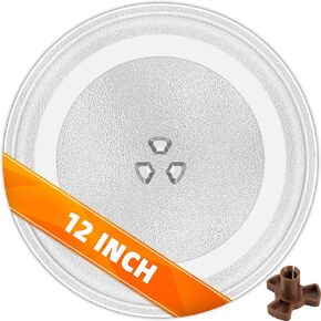 Microwave Glass Plate 14 1/8 inch - Exact Replacement for Microwave Turntable Part Numbers W10531726 / W11358813 and W11402532 - Dishwasher Safe