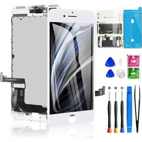 for iPhone 8/ SE 2020 2nd Generation Screen Replacement Black, LCD Touch Screen Digitizer with Repair Tools for A2275, A2298, A2296 with Waterproof Seal+Repair Tools+Screen Protector