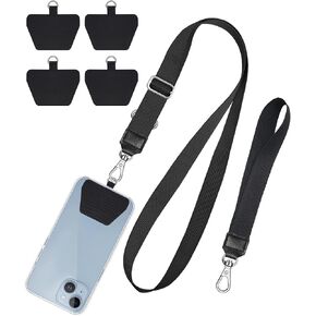 SHANSHUI Phone Lanyard, 4X Durable Pads, Adjustable Cell Phone Lanyard Premium Nylon Crossbody Lanyards Around The Neck Fitting for All Most Smartphones
