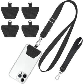 SHANSHUI Phone Lanyard, 4X Durable Pads, Adjustable Cell Phone Lanyard Premium Nylon Crossbody Lanyards Around The Neck Fitting for All Most Smartphones