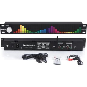 Decibelvibe TNZ SGE6 - Audio Graphic Equalizer with Rear RCA + 3.5 Auxiliary Input and Output, Built-in Microphone and USB, Preamp for Home, Pro, Car Audio, HiFi Audio Setup