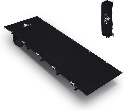 Ultralight Camping Cot for Adults and Kids; Supports up to 330lbs; 4.85lbs Ultralightweight Portable Camping Bed for Hiking, Camping and Backpacking with Carry Bag (Black) in Saudi Arabia