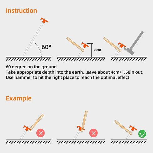 12PCS Tent Stakes Heavy Duty Camping Stakes,AVOFOREST 7.1 Inch Non-Rust Metal Tent Pegs Ground Stakes Tent Spikes Camping,Garden,Hiking Orange in Saudi Arabia