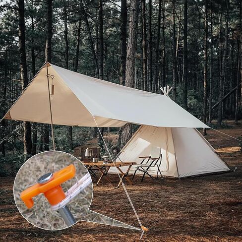 12PCS Tent Stakes Heavy Duty Camping Stakes,AVOFOREST 7.1 Inch Non-Rust Metal Tent Pegs Ground Stakes Tent Spikes Camping,Garden,Hiking Orange in Saudi Arabia