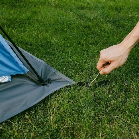 مجموعة أودولاند للتخييم ببصمة القدم وحصص الخيمة، قماش القنب المقاوم للماء مع حقيبة حمل تحت الخيمة، بصمة خيمة خفيفة للغاية للتخييم على الأرض والمشي لمسافات طويلة in Kuwait
