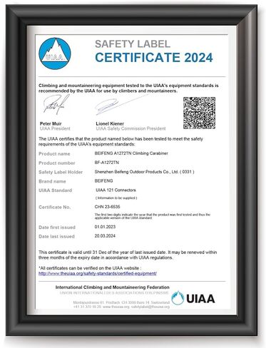 Auto Locking Carabiner 25KN Climbing Carabiner Large Carabiner Clip Obtained UIAA Certification Heavy Duty Carabiners Suitable for Rock Climbing, Camping, Gym,Rescue Black in Saudi Arabia