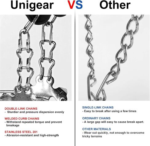 Unigear Crampons لأحذية المشي لمسافات طويلة، مرابط الثلج للجر مع 18 مسمارًا للمشي والركض والتسلق والمشي لمسافات طويلة in Saudi Arabia