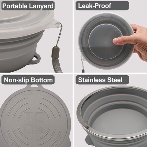 Mess Kit for Camping 2 Pack | Silicone Collapsible Bowl, Collapsible Cup, Stainless Steel Spoon, Backpacking Outdoor Hiking Traveling and Picnic in Saudi Arabia