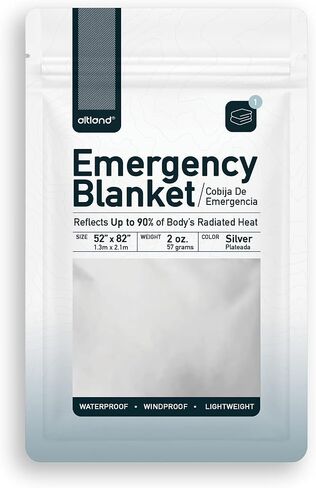 Altland 50 Pack of Emergency Blankets - Individually Packaged Silver Mylar Blankets in Saudi Arabia