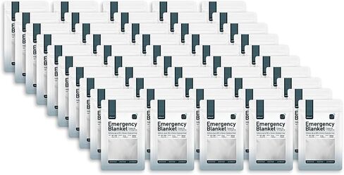 Altland 50 Pack of Emergency Blankets - Individually Packaged Silver Mylar Blankets in Saudi Arabia