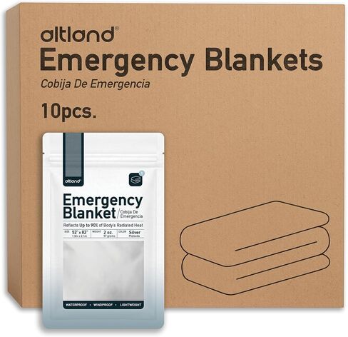 Altland 50 Pack of Emergency Blankets - Individually Packaged Silver Mylar Blankets in Saudi Arabia