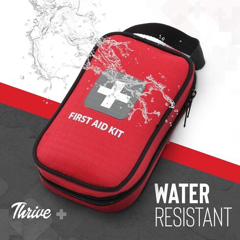 Thrive Home Essentials First Aid Kit (291 Pieces) - First Aid Bag with Multi-Sized Bandage, Gauze, Wipes, Scissors, Gloves, Tape, Ice Pack and More in Saudi Arabia