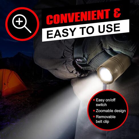 GearLight LED Tactical Flashlights High Lumens - Mini Flashlights for EDC Carry - Compact Powerful Emergency Flashlight Made from Military-Grade Aluminum - Drop Resistant and Water Resistant in Kuwait