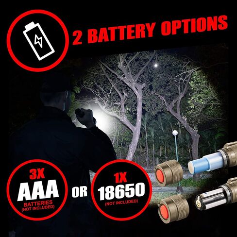 GearLight LED Tactical Flashlights High Lumens - Mini Flashlights for EDC Carry - Compact Powerful Emergency Flashlight Made from Military-Grade Aluminum - Drop Resistant and Water Resistant in Kuwait