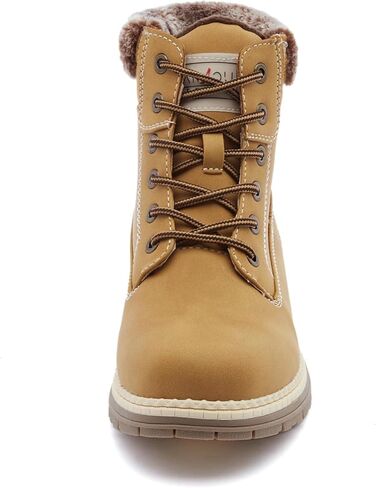 ANJOUFEMME Womens Hiking Snow Winter Boots - Waterproof Work Ankle Boots for Women Comfortable Warm Fur Boots for Backpacking Cycling in Kuwait
