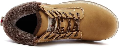 ANJOUFEMME Womens Hiking Snow Winter Boots - Waterproof Work Ankle Boots for Women Comfortable Warm Fur Boots for Backpacking Cycling in Kuwait