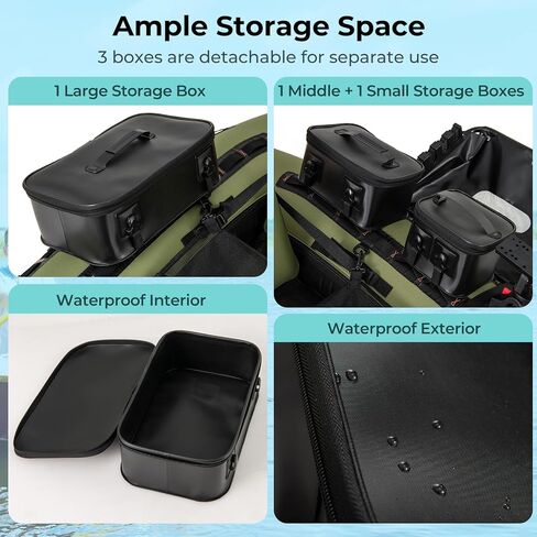 GYMAX Fishing Float Tube, Inflatable Belly Boat with Fish Finder Holder, Rod Rack, Fish Ruler, Manual Pump & Detachable Storage Boxes, Portable Backpack Float Tubes for Adults in Kuwait