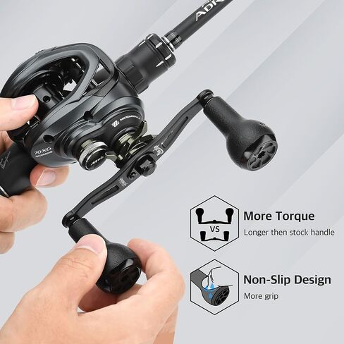 مقبض طاقة GOMEXUS غير أملس متوافق مع بكرات Shimano Daiwa Abu Garcia Baitcasting in Saudi Arabia