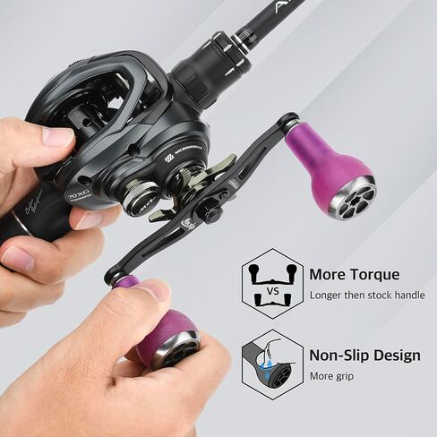 مقبض طاقة GOMEXUS غير أملس متوافق مع بكرات Shimano Daiwa Abu Garcia Baitcasting in Saudi Arabia