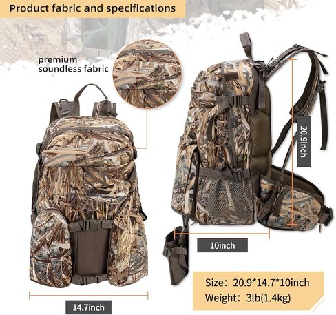 BLISSWILL Hunting Backpack Outdoor Gear Hunting Daypack for Rifle Bow Gun Hunting Gifts for Men in Kuwait