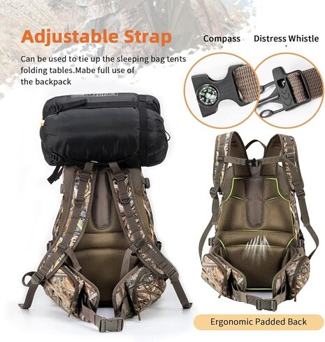 BLISSWILL Hunting Backpack Outdoor Gear Hunting Daypack for Rifle Bow Gun Hunting Gifts for Men in Kuwait