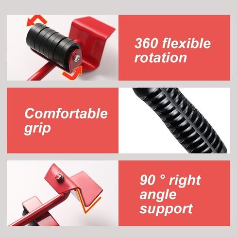 أداة رفع الأثاث، مجموعة أدوات رفع الأثاث الجديدة 2024، ناقل نقل أداة رفع الأثاث، بكرات الأجهزة شديدة التحمل التي تحرك أثاث الرجال لأرضيات البلاط والأرضيات الصلبة (مجموعة واحدة) in Kuwait