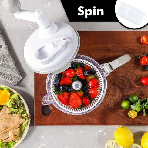 Geedel Hand Food Chopper, Quick Manual Vegetable Processor, Easy To Clean Rotary Dicer Mincer Mixer Blender for Onion, Garlic, Salad, Salsa, Nuts, Meat, Fruit, Ice, etc in Kuwait