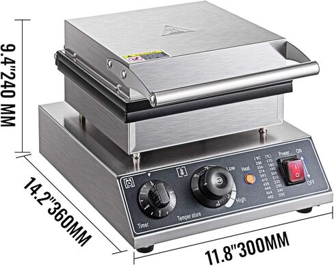 VEVOR 110V Mini Dutch Pancake Baker، 50 قطعة 1700W آلة صنع الوافل الكهربائية التجارية غير اللاصقة، صانع الفطائر 1.8 بوصة مع 2 ترموستات و2 مؤقت تحكم منفصل، للمنزل والمطاعم in Kuwait