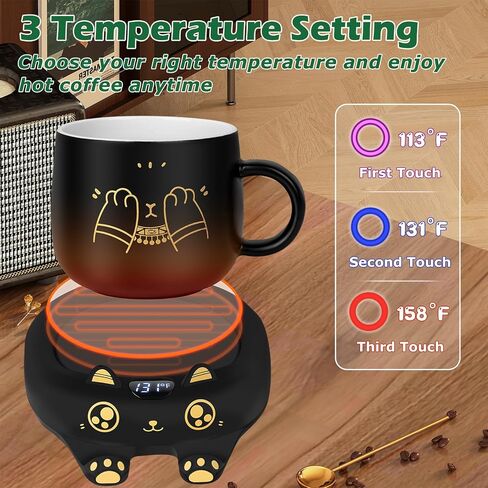 PUSEE Mug Warmer,Coffee Warmer for Desk Candle Warmer Auto Shut Off,Coffee Cup Warmer with 3 Temp Settings,Electric Beverage Warmer Plate for Coffee,Tea,Water Milk and Cocoa(Not Include Cup) in Saudi Arabia