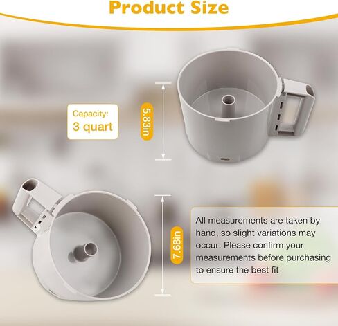 112204S Cutter Bowl Fit for Robot Coupe R2, R2B, R2N, R2 Dice Food Processors – 3-Quart Gray Replacement Bowl in Saudi Arabia
