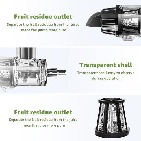Masticating Juicer Attachment for Kitchen aid Stand Mixers, Masticating Juicer Accessories,Slow Juicer Attachment for All Models Kitchenaid Juicer Mixers and Cuisinart (Black) in Saudi Arabia