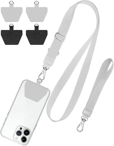 SHANSHUI Phone Lanyard, 4X Durable Pads, Adjustable Cell Phone Lanyard Premium Nylon Crossbody Lanyards Around The Neck Fitting for All Most Smartphones in Kuwait
