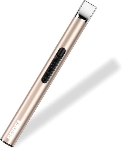 REIDEA Candle Lighter Electronic Arc Windproof Flameless USB Rechargeable Lighter with Safe Button for Home Kitchen, S4, Champagne Gold in Saudi Arabia