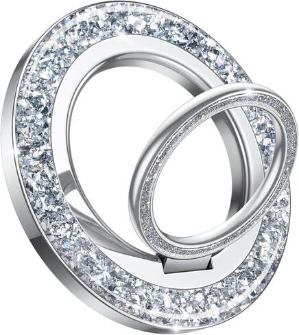 Lamicall Magnetic Phone Ring for MagSafe, Super Magnet Glitter Silver Grip in Saudi Arabia