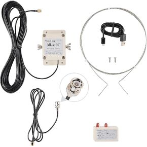 MLA-30+ Max Loop Active Receiving Antenna 0.5-30MHz Suitable for Medium and Shortwave Radio Low Noise Outdoor Waterproof (3.5mm Connector)
