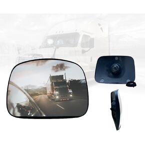 SPLENDID Replacement Mirror Glass, For 2008-2017 Freightliner Cascadia, Heated Wide Angle Convex Mirror, High Reflective, Driver/Passenger Side (OEM: TL28717A)