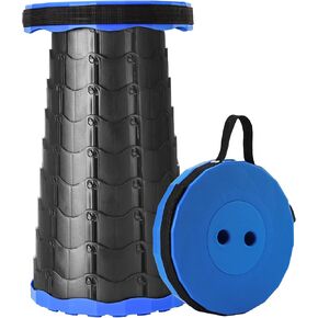 Upgraded Foldable Stool Thickened, Portable Collapsible Stool Retractable Stool for Fishing, Hiking Tours, BBQ, Parties, Outdoor Activities（Blue）