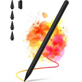 Stylus Pen for iPad 2018-2024, 2X Fast Charge iPad Pencil 2nd Generation Compatible with Apple iPad Pro M4/ Pro 12.9"(6/5/4/3)/ Pro 11"(4/3/2/1), iPad Mini 6/5, iPad Air (M2/5/4/3), iPad (10/9/8/7/6)