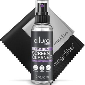 Screen Cleaner Spray and Wipe Kit Professional Computer Screen Cleaner & Car Screen Cleaner Laptop Cleaning Kit for MacBook Monitor Phone Cleaner, 2oz